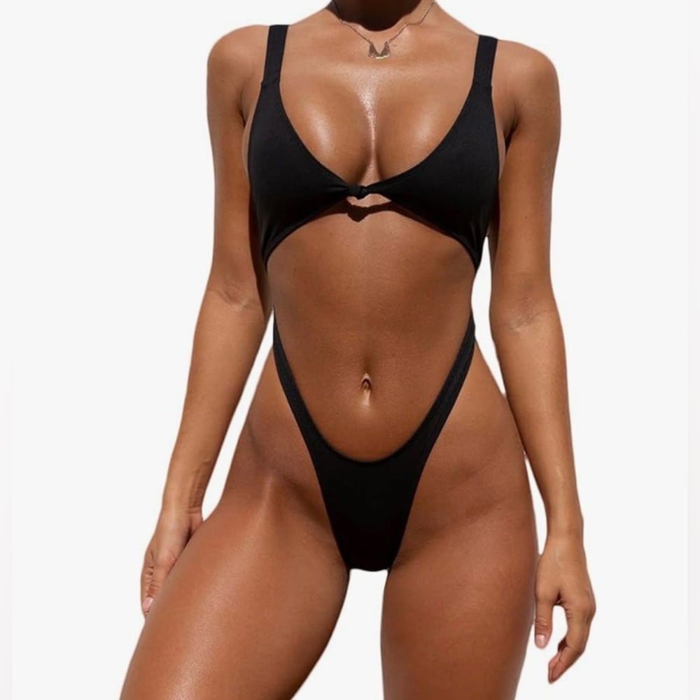 Tainehs Womens Sexy One Piece Bikini Swimsuits High Cut Cheeky Swimwear